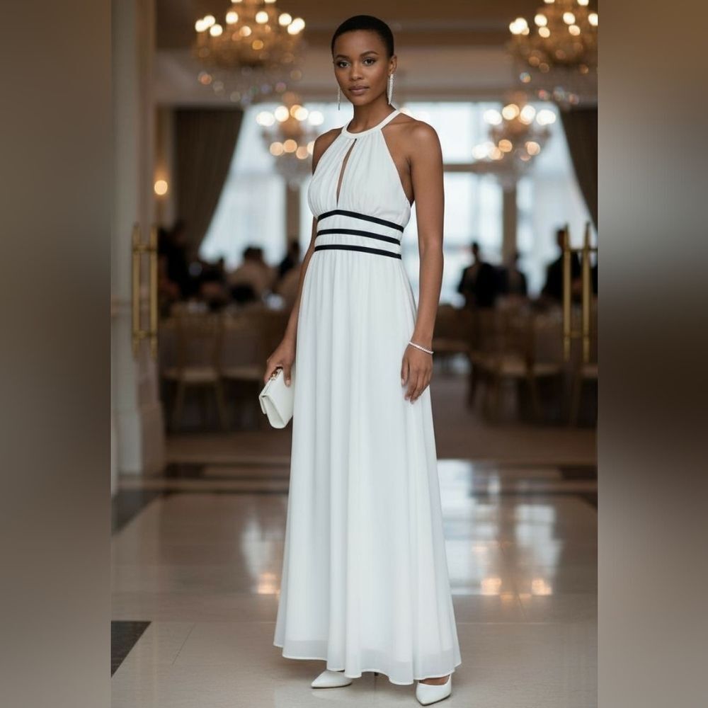 Express Womens White Strappy Maxi Dress XS - Picture 3 of 11